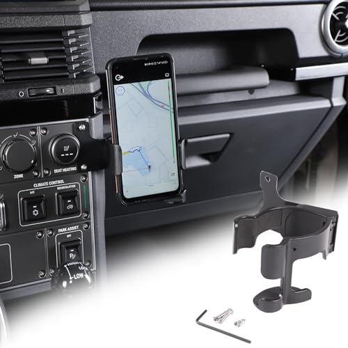 Tumukiw Multi-Function Drink Cup Phone Holder 2 in 1 Bolt-on Center Console Cell Phone Holder Compatible with Ineos Grenadier 2020-2024 Center Console Right Phone Water Cup Holder