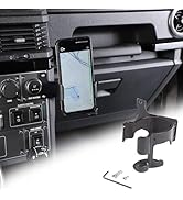 Tumukiw Multi-Function Drink Cup Phone Holder 2 in 1 Bolt-on Center Console Cell Phone Holder Com...