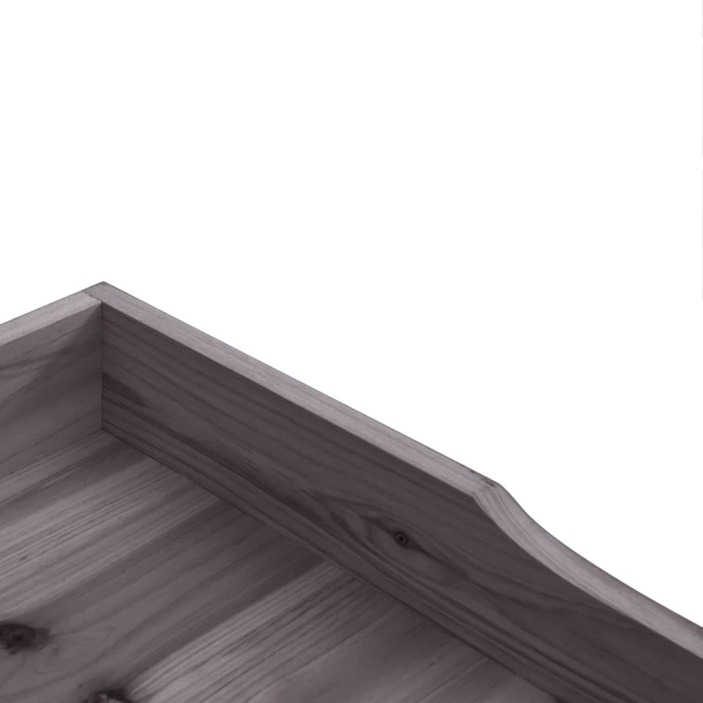 vidaXL Tavolo Piante Ripiano Grigio 78x38x,82,5cm Legno Massello Abete