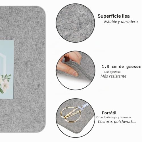 Alfombrilla de lana para planchar patchwork y costura creativa 43x34 7