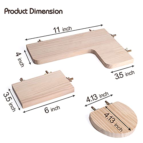 Chinchilla Cage Accessories Hamster Accessories, Chinchilla Toys Wood Platform Dwarf Hamster Cage Board, Chinchilla Cage Sturdy Standing And Jumping Wooden Board For Parrot Cage Rat Cage #TOP5