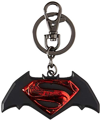 DC Superman v Batman Dawn of Justice Limited Edition Black Pewter Keyring Key Ring, Multi Color
