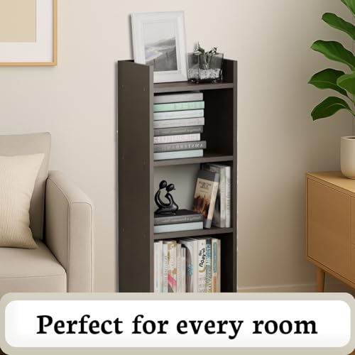 Image of Callas 3 Layer Multipurpose Engineered Wood Bookcase | Storage Organizer for Adults & Kids | Multi-Purpose Shelf for Books, Toys & Home Office Use (BR-008-Black)
