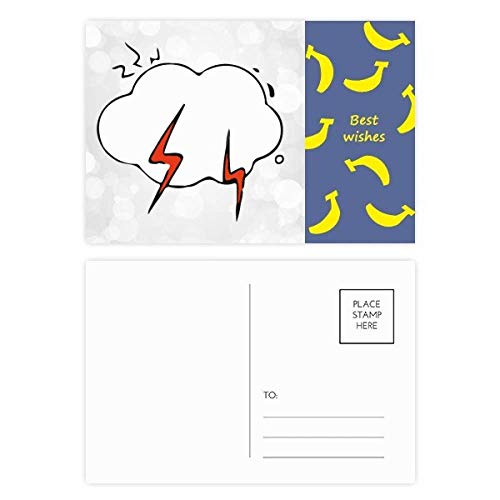 Météo foudre nuage carte postale merci lot de 20 pièces format 5,7 x 3,8 pouces