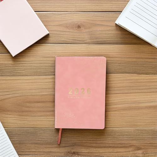 KALLORY Agenda 2026 Rose Vue Mensuelle, Coins Arrondis, Papier Pu, Planificateur Scolaire Maison de Janvier à Décembre – vue 7
