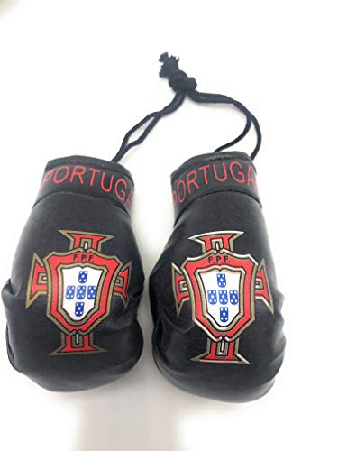 Red Hat Ent Hanging Car Mirror Mini Boxing Gloves (Portugal Black)
