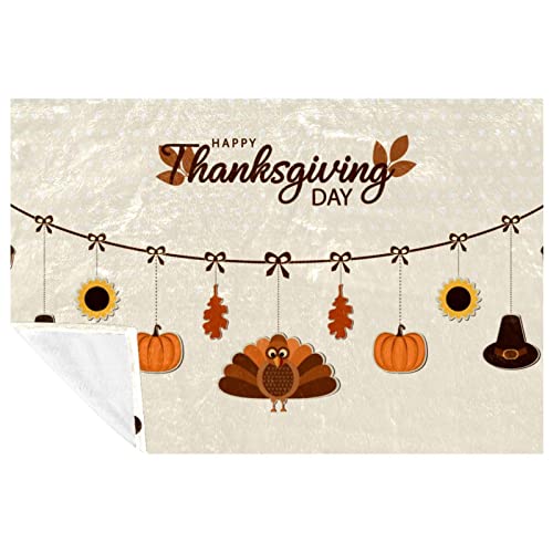 Couverture douce Thanksgiving chaude et confortable sur le lit - 2