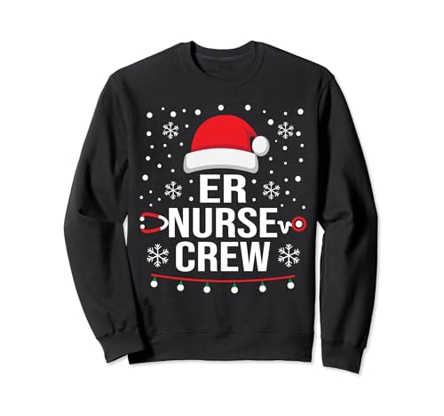 Navidad ER Enfermera Departamento de Emergencias ER Ed Nurse Tech Sudadera