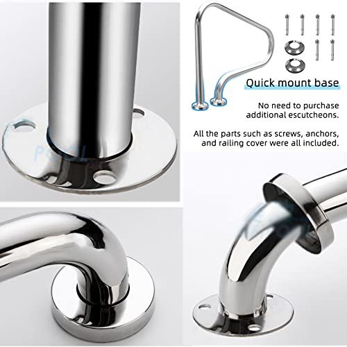 Barandal para piscina acero inoxidable 304 125x80 cm miniatura 3