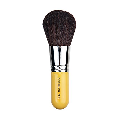 Bdellium Tools Professional Makeup Brush - Studio Series 992 Bronzer - With Soft Synthetic and Natural Mixed Fibers, For Even Application of Bronzer (Yellow, 1pc)