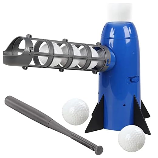 Baseball Pitching Machine Leksaker, Barns Baseball Automatisk Ball Machine, Inkluderar 5 PP baseballs och fladdermöss, presenter för 5, 6, 7 åringar barn