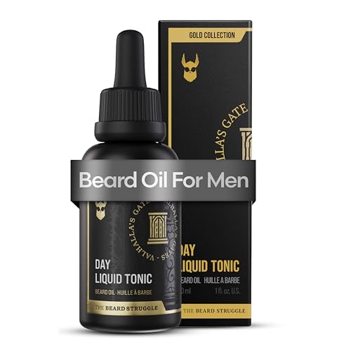 The Beard Struggle - Day Liquid Tonic Beard Oil - Gold Collection, Valhalla's Gates - Beard Oil for Men - Moisturize, Softens Hair, Reduces Itch - Day Time Beard Growth Oil (30 ml)