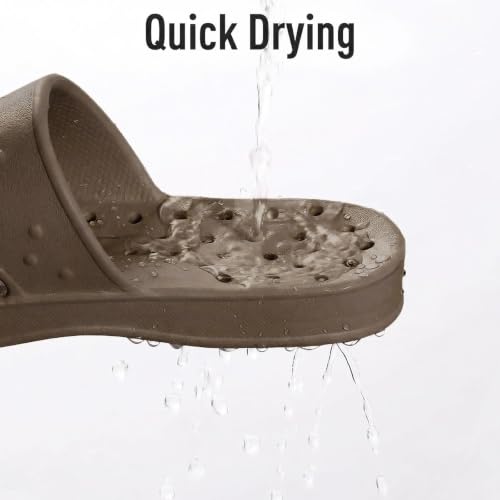 Image of shevalues Shower Shoes for Women Men with Arch Support Quick Drying Pool Slides Lightweight Beach Sandals with Drain Holes
