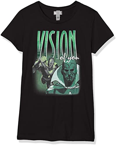 T-shirt Vision Marvel noir pour filles, cadeau d'anniversaire S