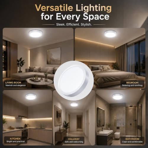 Image of Instapower Aluminium Surface Ceiling Light Ultra Slim Round LED Downlight 2-Year Warranty (Cool White-8W)