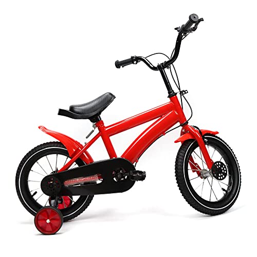 DDZcozy Vélo pour Enfant 14 Pouces Vélo Enfant avec Roues Unisexe 3-6 Ans Enfants Bicyclettes...