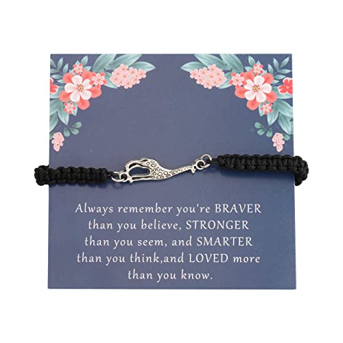 KUIYAI Giraffe Jewelry Bracelet - Always Remember You are Braver, Stronger, Smarter Than You Think - Giraffe Lovers Animal Gift