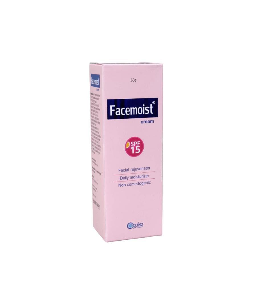 BIOVIDA Facemoist Cream SPF 15 | Facial Rejuvenator & Daily Moisturiser | Non-Comedogenic 60 GM