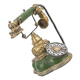 Téléphone rotatif rétro - fabriqué en résine, ce téléphone est facile à ranger, moins sujet à la déformation et facile à nettoyer, de téléphone de bureau rétro