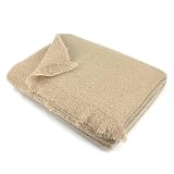 manta 240x220 Cobertura thesee 220 x 240 cm lana 320 g/m2 (78% mohair 15% lana 7% poliamida), tratado antimites, color unido Beige, acabado flecos en dos lados – Fabricado en Europa.