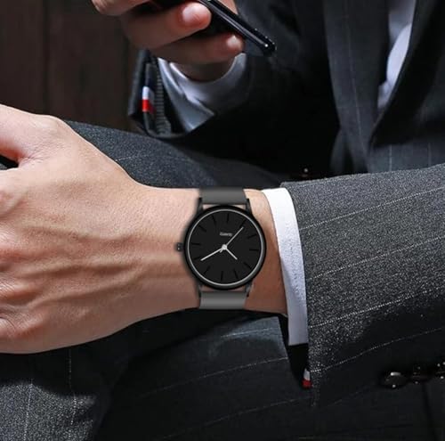 Image of Acnos Black Colour Dial with Softest Silicone Multi Colors Strap Analog Wrist Watch for Men Boys