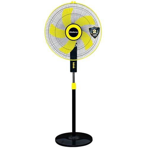Image of Blueberry's 5 Blade Pedestal Fan High Speed for Home | 3 Adjustable Fan Speeds | 1300 RPM Motor | 2 Year Warranty