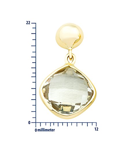 Miore Damen-Ohrringe 9 Karat (375) Gelbgold facettiert