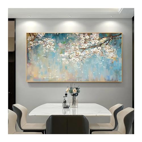 Tableau mural moderne floral abstrait 90x180 cm pour la décoration du salon