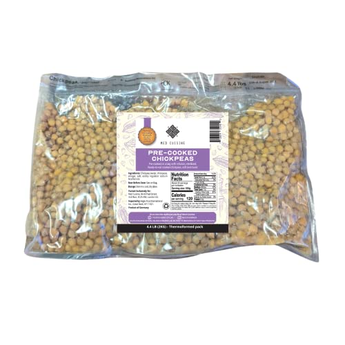 Precooked Chickpeas 70.5OZ Vac Pack Bag - Perfect For Making Hummus - Ambient, Fresh, No Preservatives