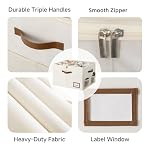 StorageWorks 2-Pack Shoe Storage Box for Closet, Sandal Organizer, Beige - Image 4