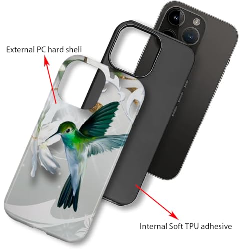 Coque magnétique iPhone 17 Pro Max double couche robuste motif colibri