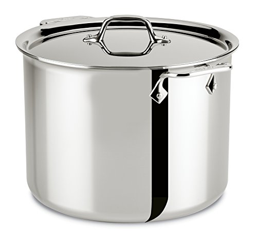 All-Clad 4512 Stainless Steel Tri-Ply Bonded Dishwasher Safe Stockpot with Lid / Cookware, 12-Quart, Silver All-Clad 4512 Stainless Steel Tri-Ply Bonded Dishwasher Safe Stockpot with Lid / Cookware, 12-Quart, Silver