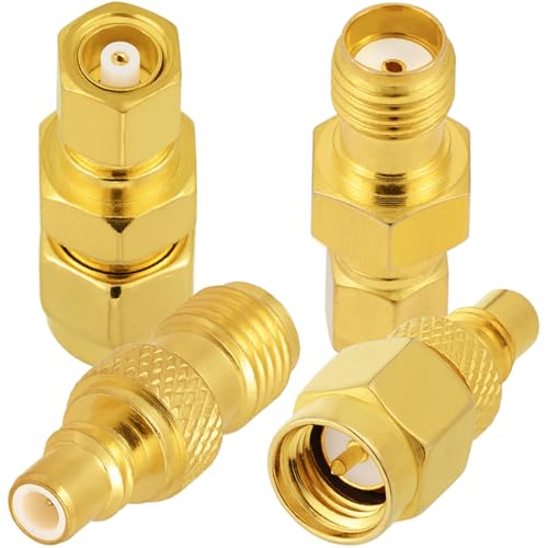 Kit adaptadores SMA a SMC 50 Ohm 4 piezas miniatura 3