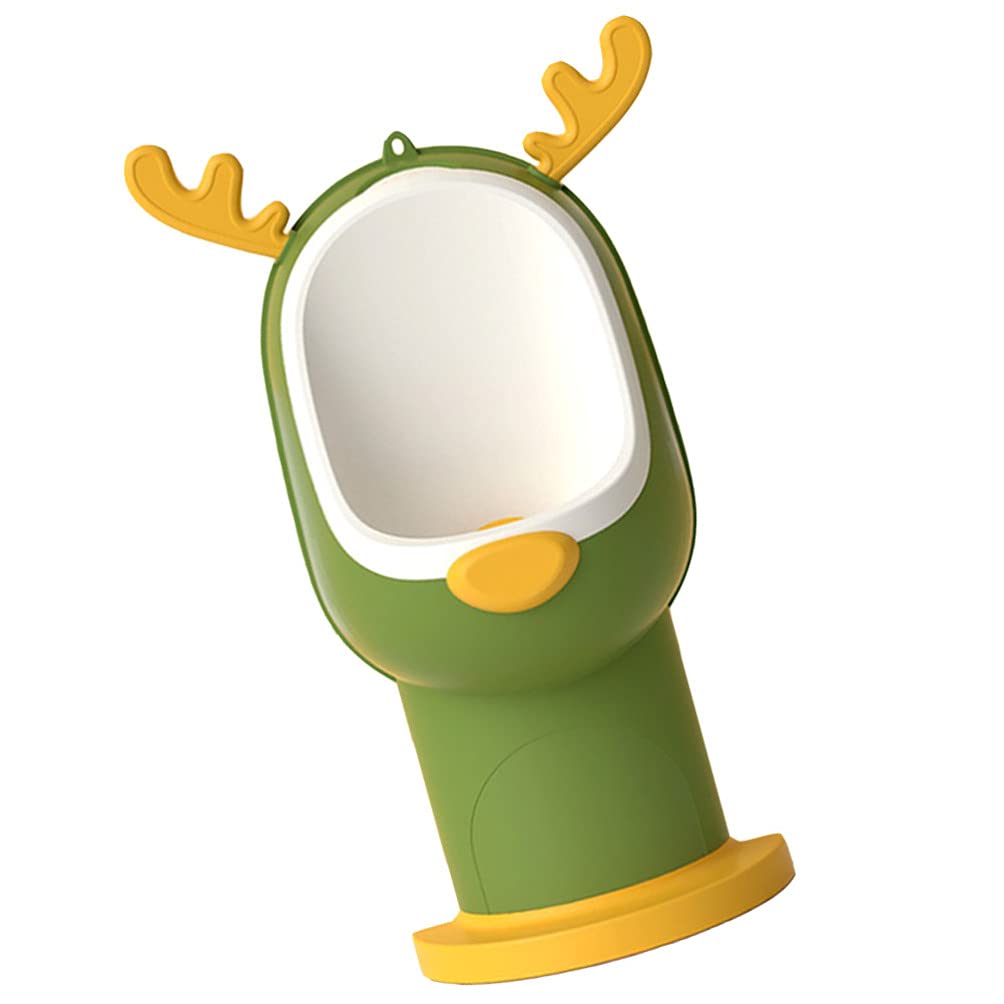 HealiftyPee Training for Boys Cute Cartoon Animal Elk Urinal Potty for Boys Standing Pee Trainer Green