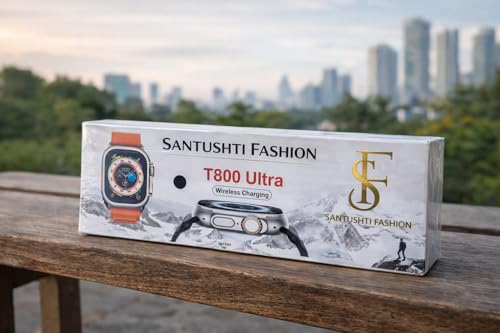 Image of T800 Ultra Smart Watch, Orange Ocean Band, 1.99 Inch Display, Wireless Charging