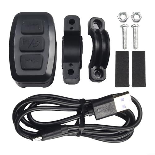 ZiStarlilife Mando a distancia inalámbrico para manillar de motocicleta, para coche, bicicleta, motocicleta, sistema de audio, navegación, intercomunicador