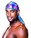 Stretchable Holographic Durag 360/540/720 Wave - Long Tail (Blue)