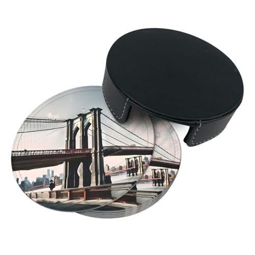 Dessous de verre Brooklyn Bridge S de qualité premium, set de table chic en polyuréthane