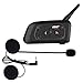 Ejeas V6 Pro Auriculares Intercomunicador Moto Bluetooth para Motocicletas, Gama Comunicación Intercom de 1200m, intercomunicador Casco Moto, Impermeabilidad, Intercomunicacion Entre 6 Motociclistas
