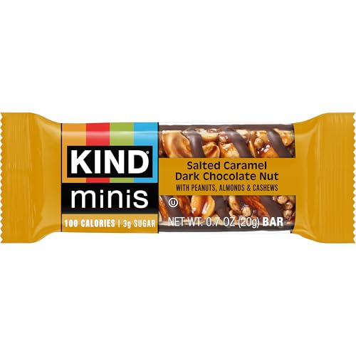 KIND Mini Snack Bars Variety Pack, Gluten Free, Low Sugar, Low Calorie Snacks, Dark Chocolate Nuts & Sea Salt, Caramel Almond & Sea Salt, Dark Chocolate Cherry Cashew, 80 Count - image 2