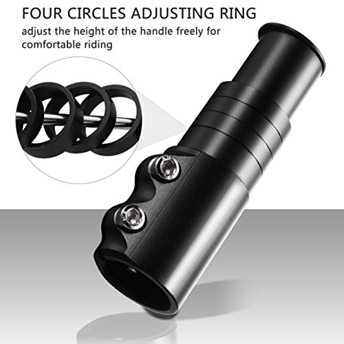 BESPORTBLE 1 Unidade Extensor de Haste de Garfo de Bicicleta Riser de Haste Preta Ajustável para Cic