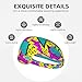 Boys Girls 80S 90S Fashion Style Geometric Colorful Art Sports Sweatband Multifunction Lovely Head Ribbon Headdress for Sports Workout Shower