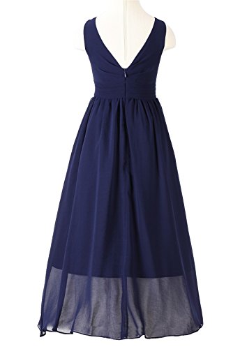 Flower Girls Dress Wedding Chiffon Junior Bridesmaid Princess Birthday Party Prom Ball Gown4