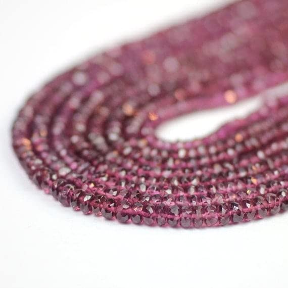 Rhodolite Garnet perles de 12mm pour créer vos colliers et bracelets d'été