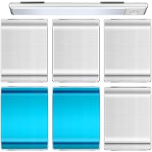 Konohan 6 Pcs Under Cabinet Lights Magnetic Sticky Replacement Magnetic Strips Blue Tape Strips with Adhesive Backing Cabinet Lights Sticky1.77 x 1.38 Inches