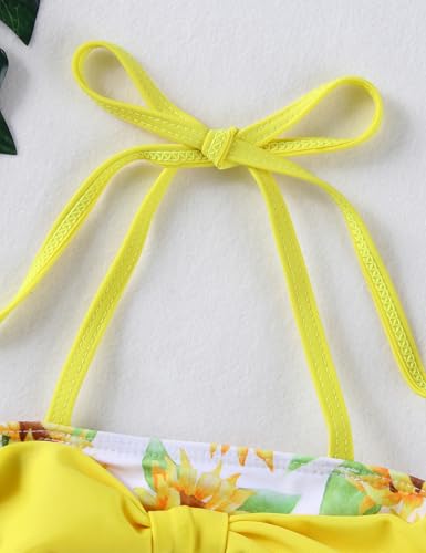 Toddler Girls Swimsuit Fruit Print Swimwear Kids Two Piece Bathing Suits Bowknot Beach Bikini Set 12M-5T4