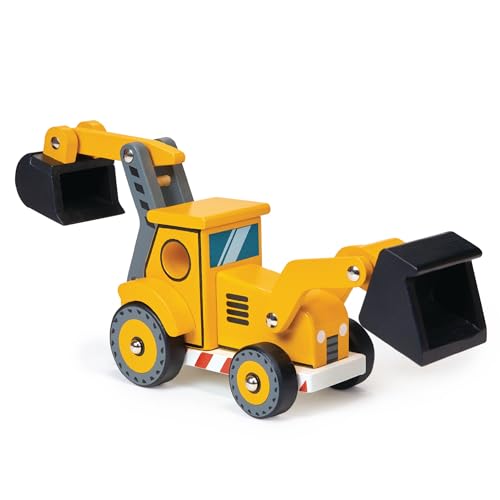 Mentari Toys - The Backhoe - 4 Wheeled Wooden...