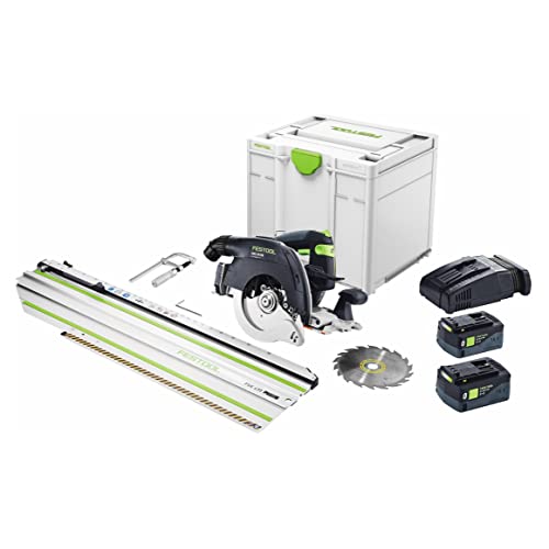 Festool HKC 55 5,2 EBI-Set-FSK 420 Akku Handkreissäge 18 V 160 mm Brushless (576169) + 2x Akku 5,2 Ah + Ladegerät + Kappschiene + Systainer