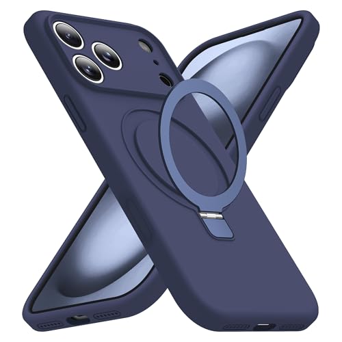 SKYLMW Case for iPhone 17 Pro with Stand,6.3" Dark Blue