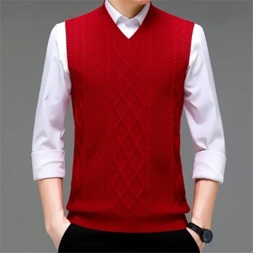 Dcvmvmn Men's Autumn And Winter Thickened Slim Fit Sleeveless Warm Sweater Vest2